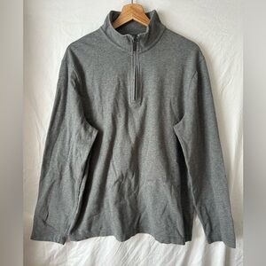 J.Crew Men's Sueded‎ Cotton Quarter Zip Pullover Large